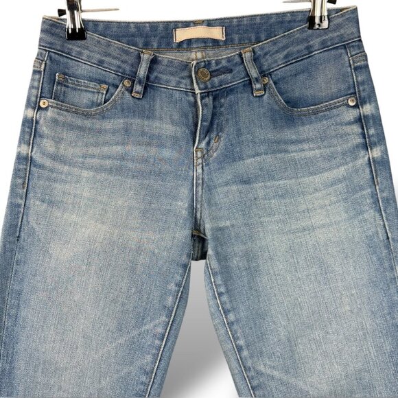 Uniclo Jeans Womens Sz 22" Mid-Rise Slim Tapered Blue Medium Wash Stretch Denim - Picture 4 of 11